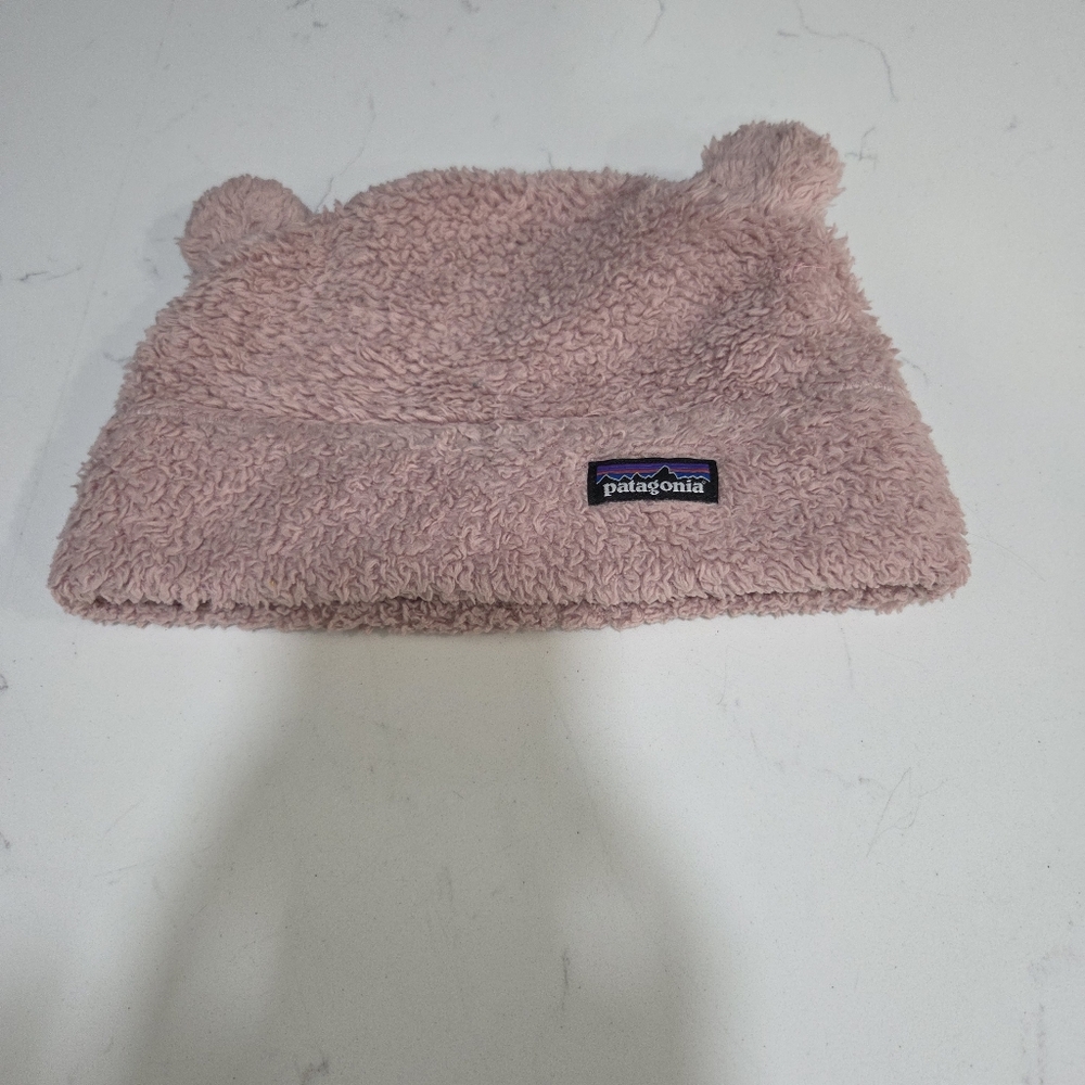 Patagonia Furry Friends Soft Pink Fleece Hat Size 2T - 5T